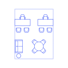 Layouts Private Offices Shared Split Center Suite Outline Svg Vector, Free Vectors File